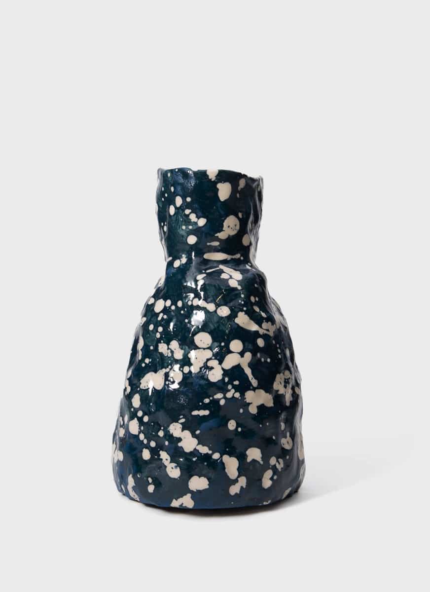 SHOKKI White On Blue Green Vase