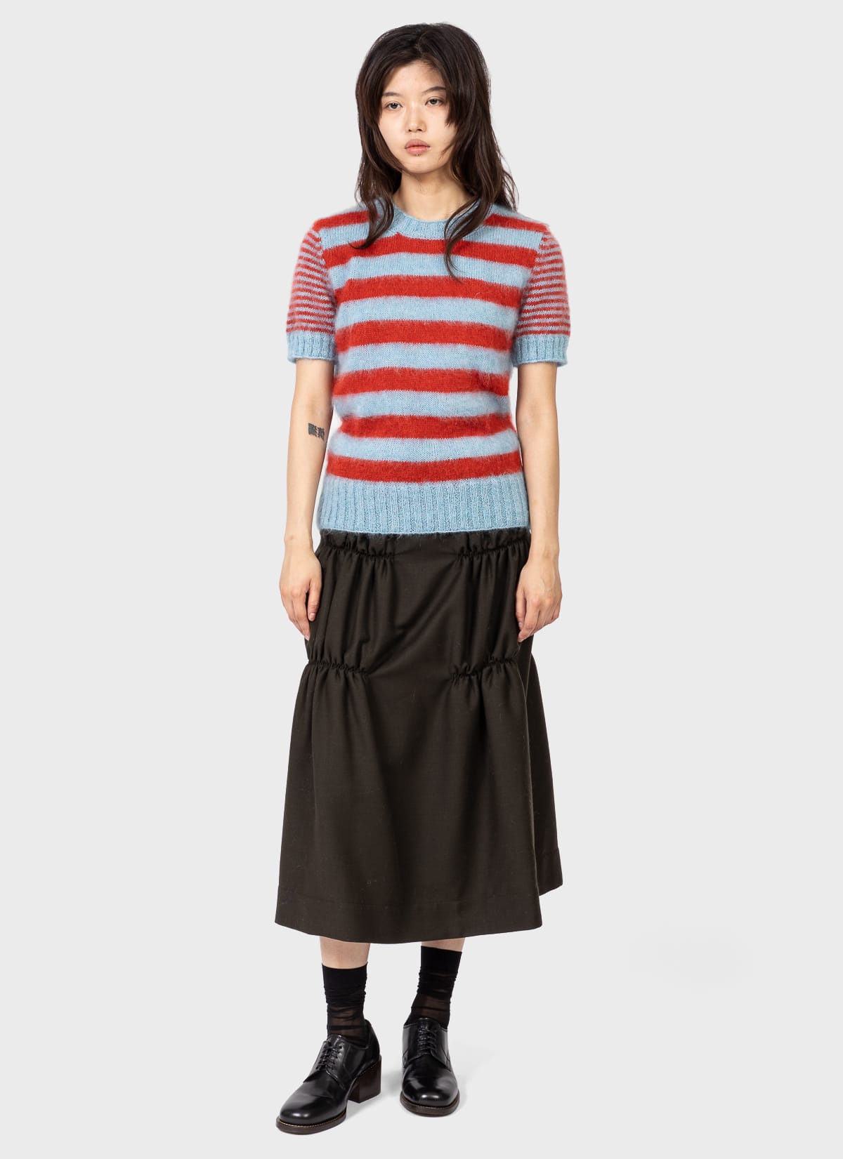 Ilana Blumberg Mohair Stripe T-Shirt