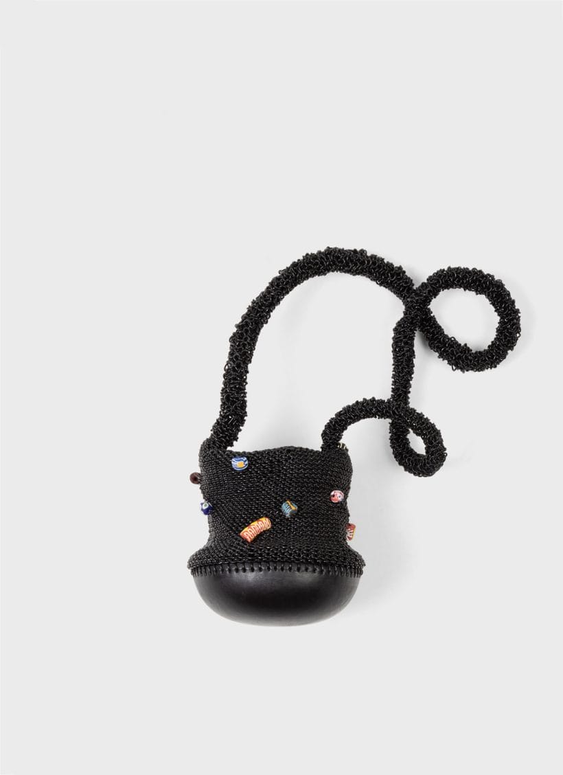 The Backward Vendor Bead Pouch Black