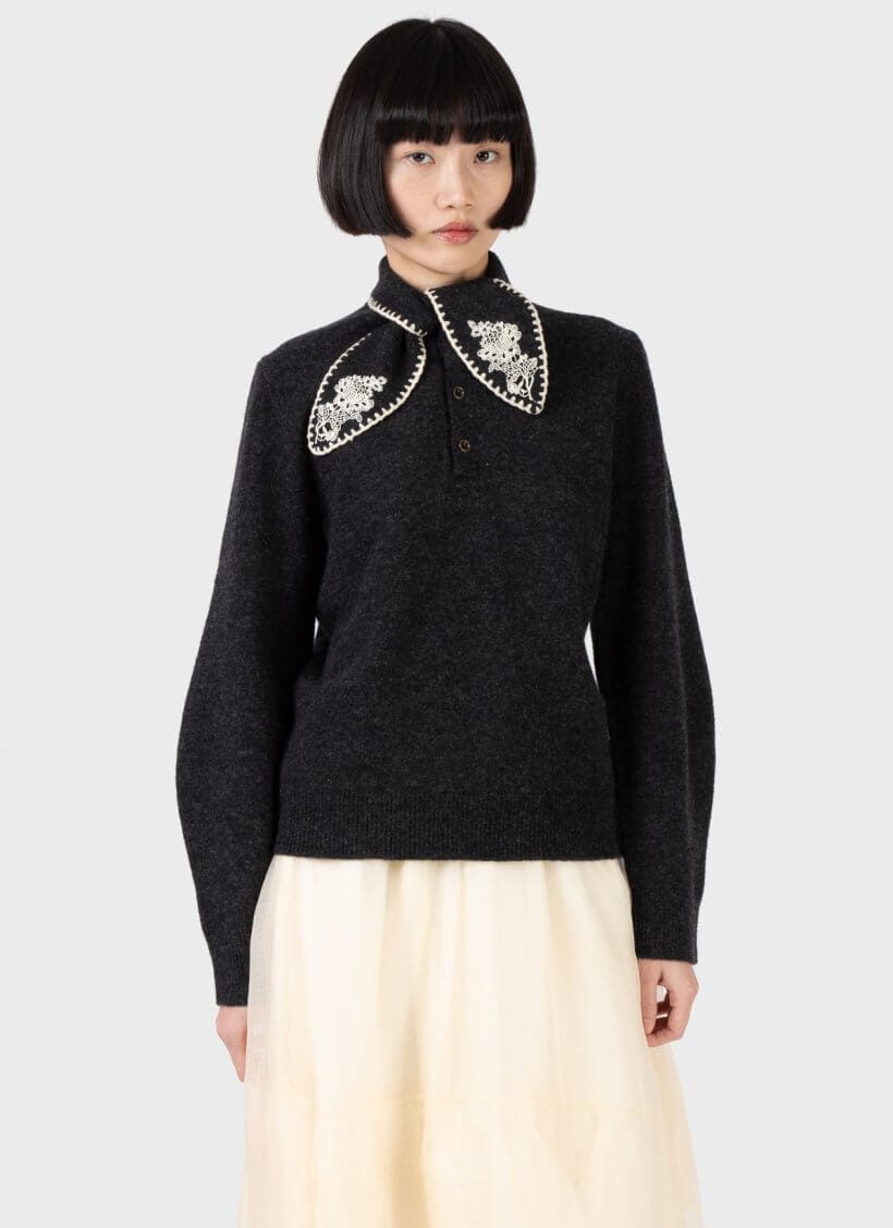 Renli Su Tie Collar Jumper