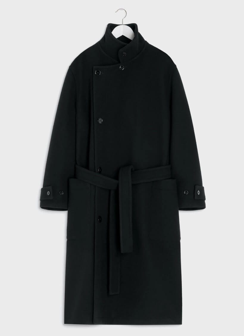 Lemaire Wrap Coat Black