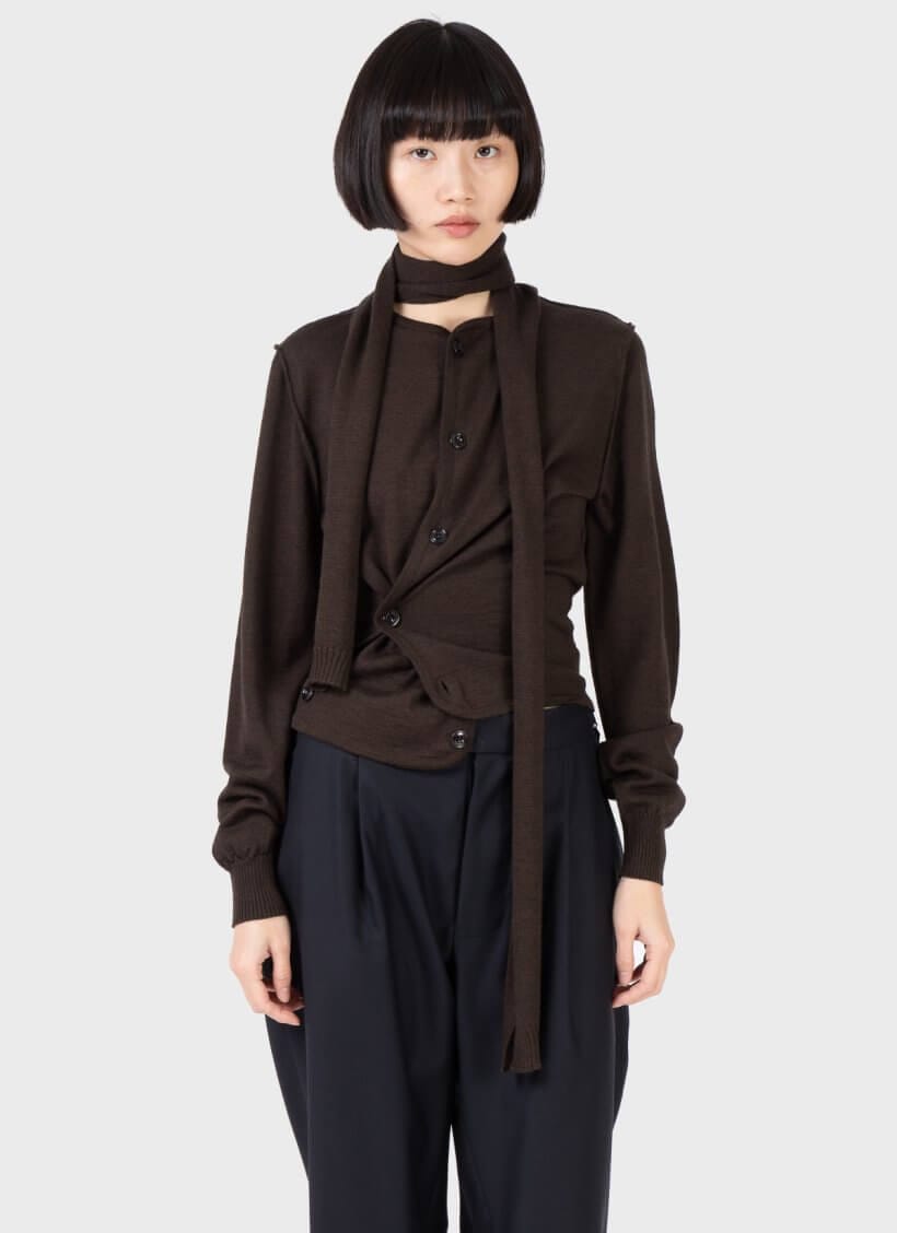 Lemaire Twisted Cardigan With Scarf
