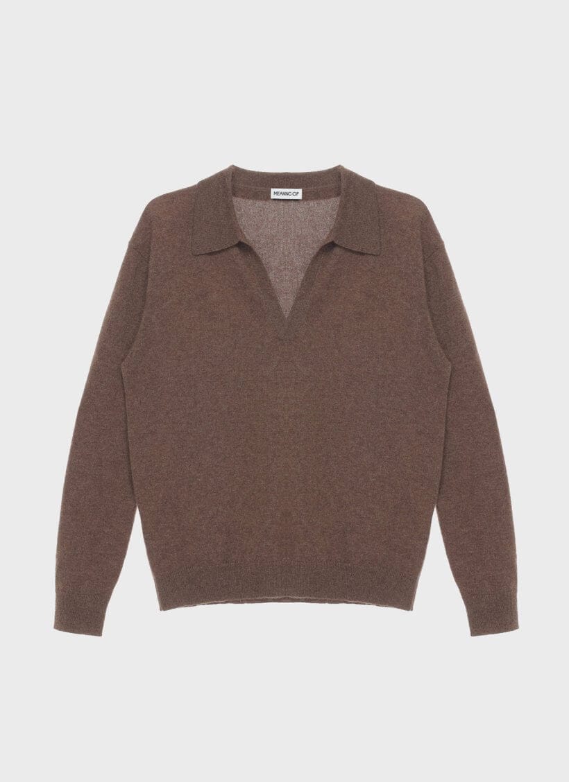 Meaning Of V-Neck Knit Jumper Brown