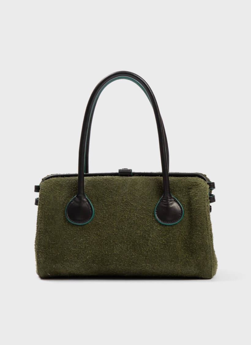 The Backward Vendor Tanker Crossover Suede Bag