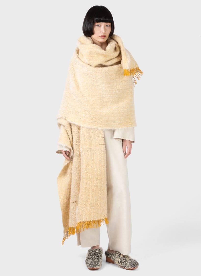 Vija Rhodes Mohair Turmeric Wrap