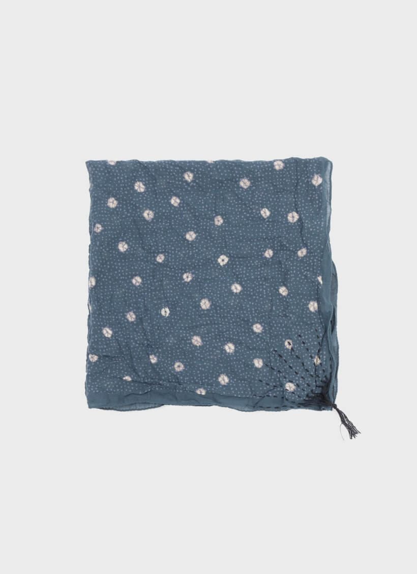 Pas De Calais Shibori Print Scarf Grey