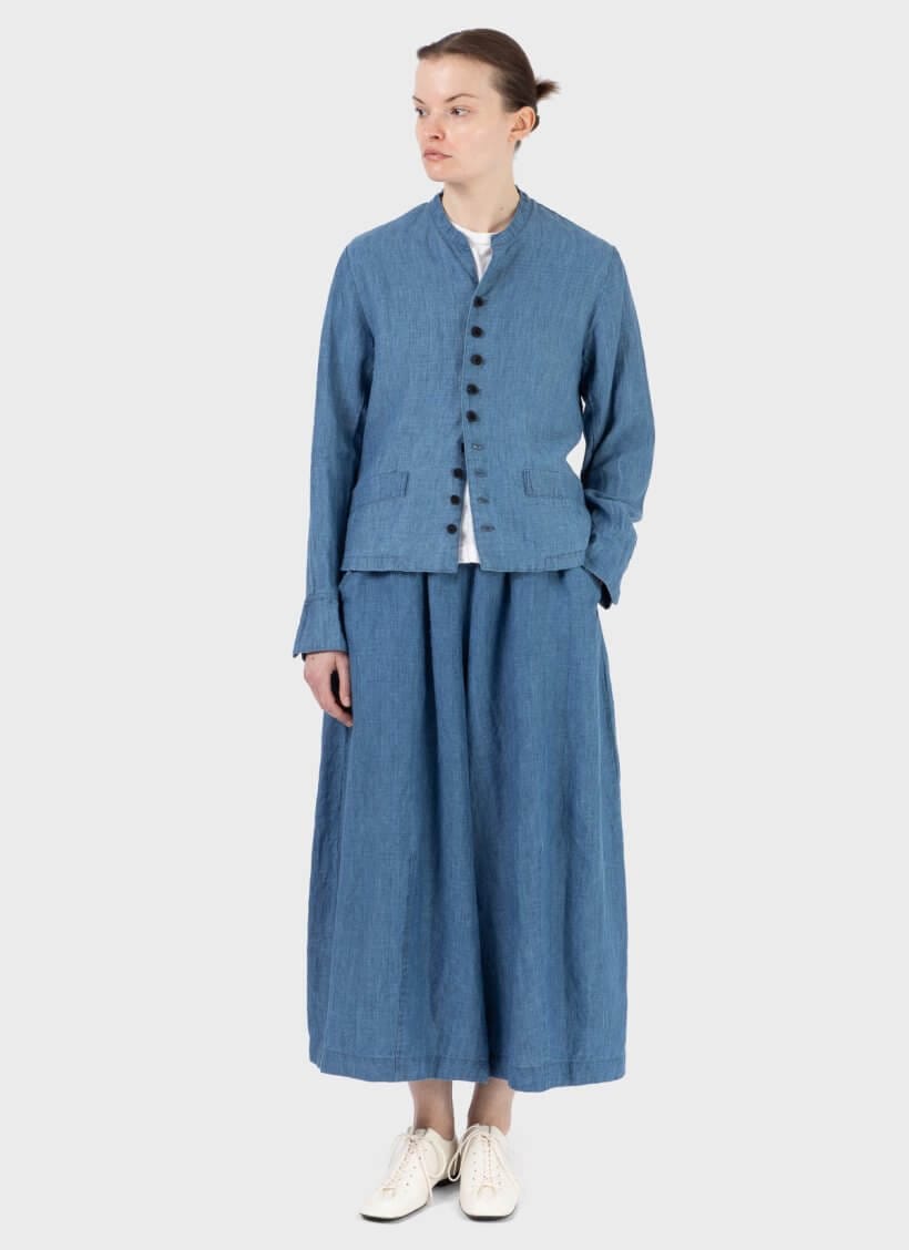 Pas De Calais Linen Indigo Chambray Jacket