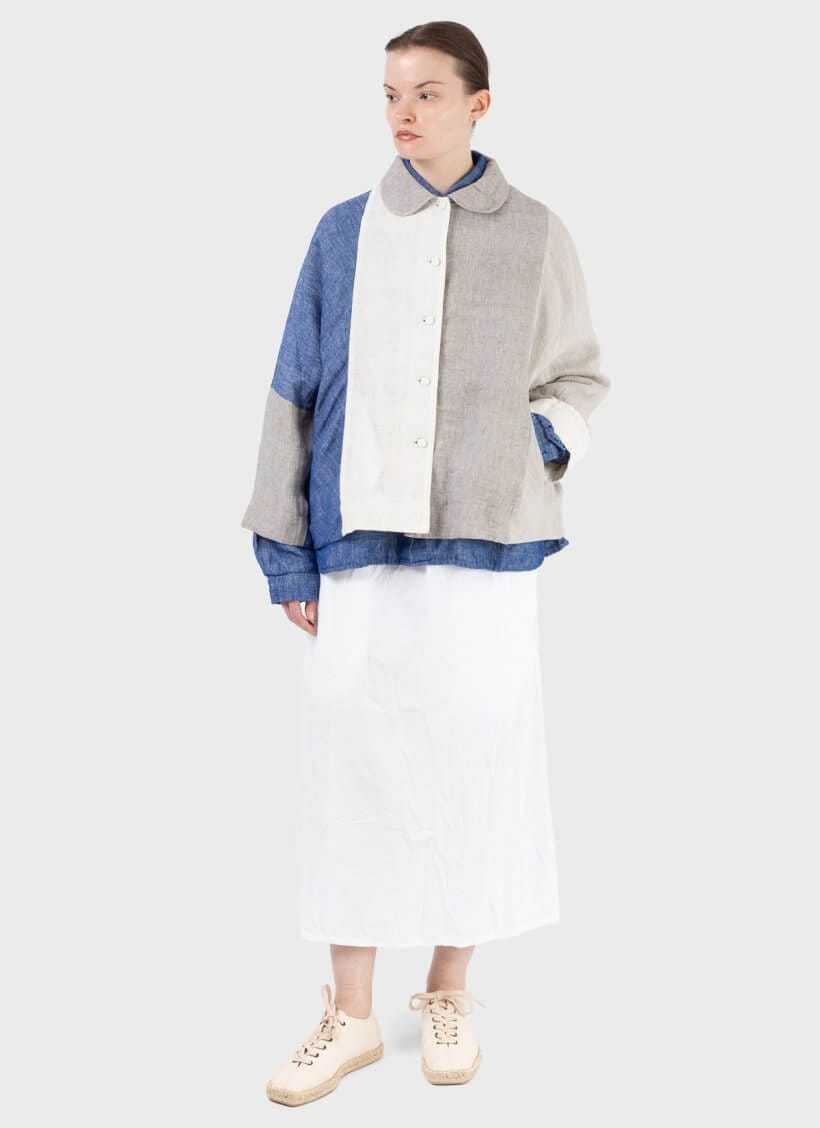 Aodress Stripe Patch Cocoon Jacket